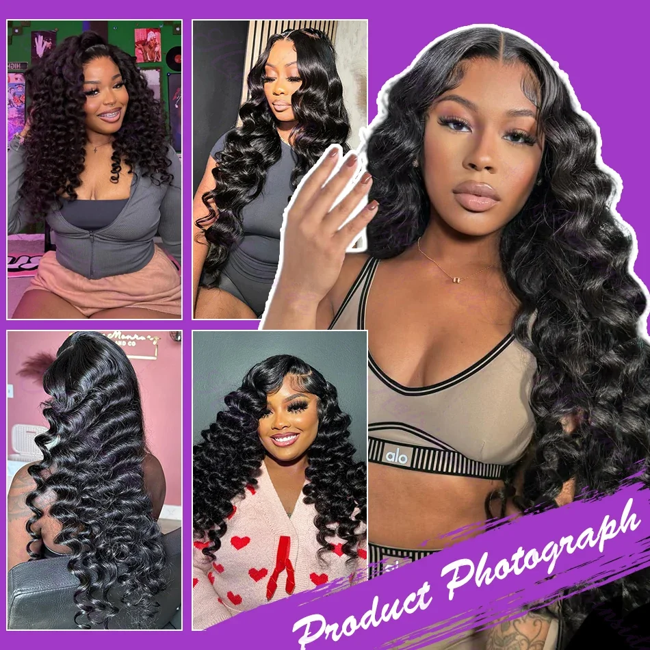 Mechones de ondas sueltas, mechones crudos, cabello humano brasileño sin procesar, mechones rizados de onda profunda suelta virgen, extensiones de tejido de 30 a 32 pulgadas