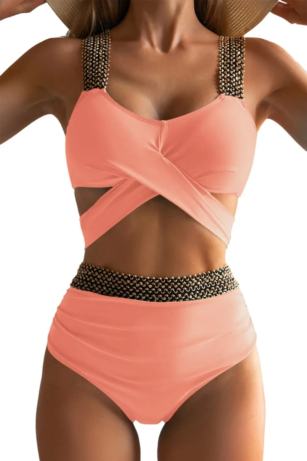 2023 New Sexy Women Swimsuits Two Pieces Triangle Summer Bathing Suit Criss Cross Bikinis Beachwear Bikini Set Female Thong