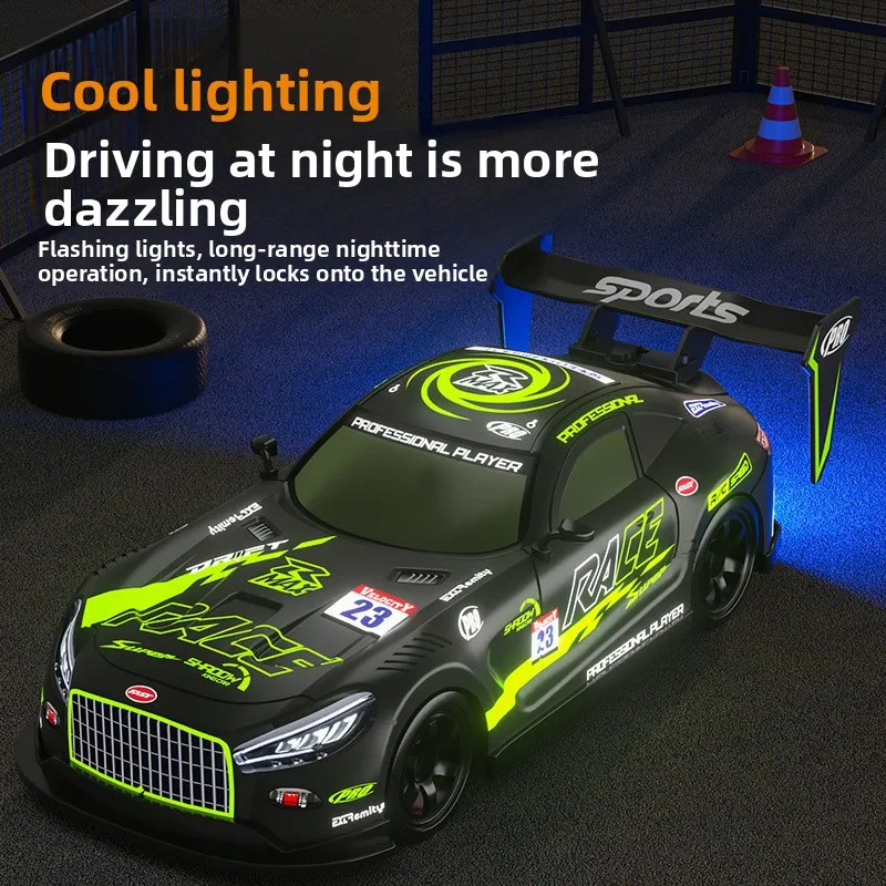 لعبة سيارة رياضية انجراف يتم التحكم فيها عن بعد 2.4G للأولاد - مركبة RC مع أضواء LED واقعية ومؤثرات صوتية ورذاذ خلفي #3