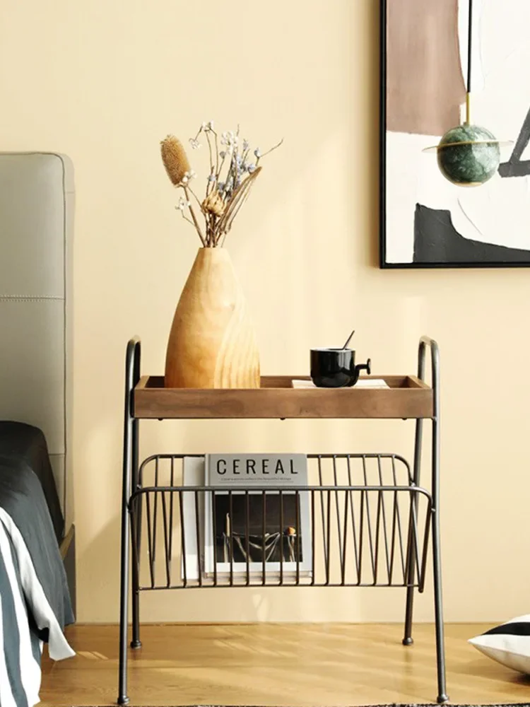 

Creative Light Luxury Living Room Sofa Side Small Trolley Metal Small Coffee Table Household Laptop Desk Metal Frame