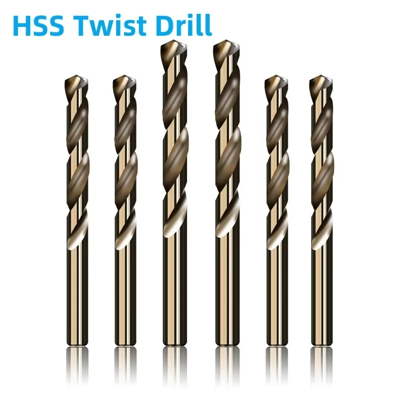 Rafford HSS M35 Cobalt Coated Twist Drill Bit Set Core For Wood Metal Hole Cutter Stainless Steel Wood Metal Drilling