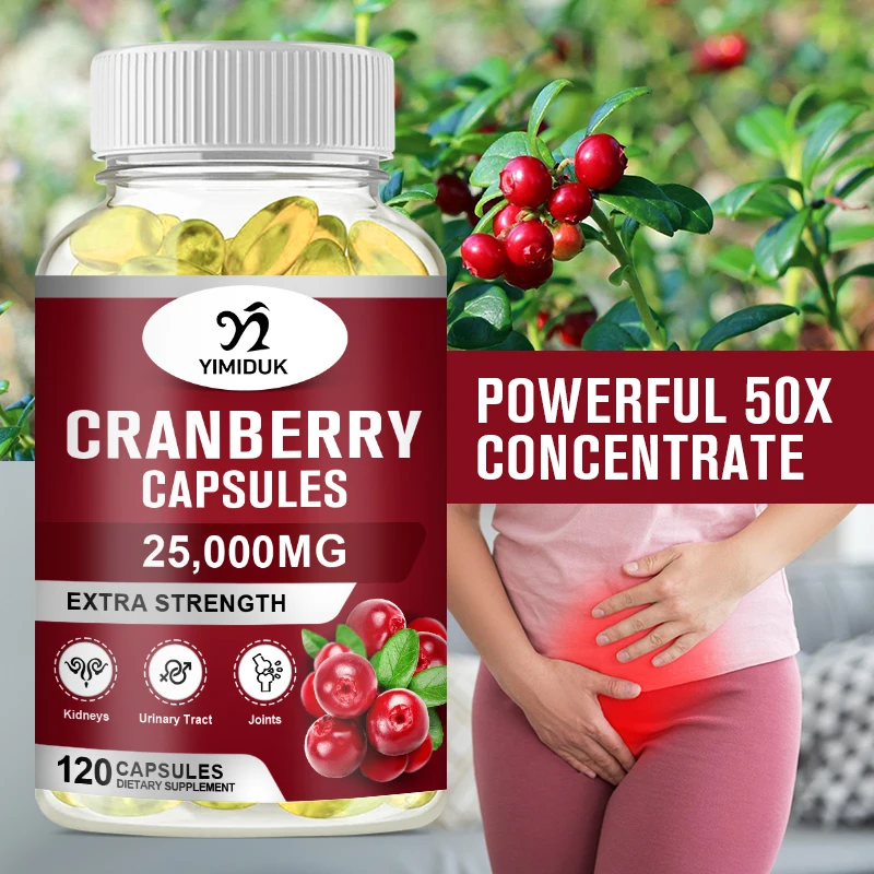 Cranberry Extract Supports Urinary System Health, Bladder Health Potent Antioxidant Rich Vitamin C Everyday Cranberry Capsule