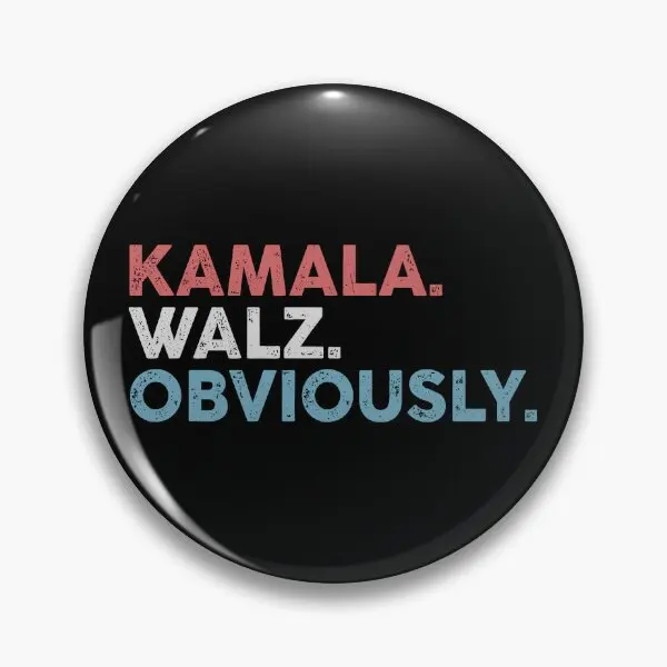 Kamala Harris Walz Obviously  Soft Button Pin Clothes Cartoon Lover Gift Hat Lapel Pin Collar Cute Women Decor Creative Brooch