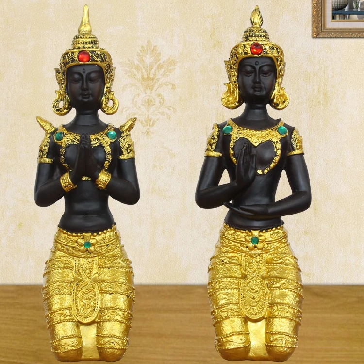 25 tall # Buddhism bless HOME Safety luck Talisman #office shop efficacious Thailand kneeling Buddha statue