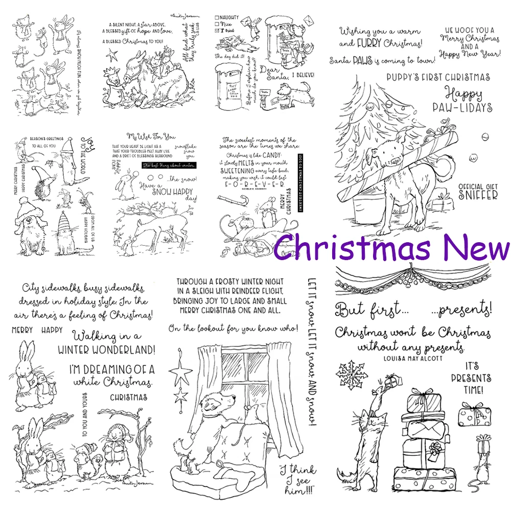 

Christmas decorations Stamps DIY Diary Scrapbooking the Mailbox Stamps Mold Craft Engraving Making Greetiecoration Greeting Card