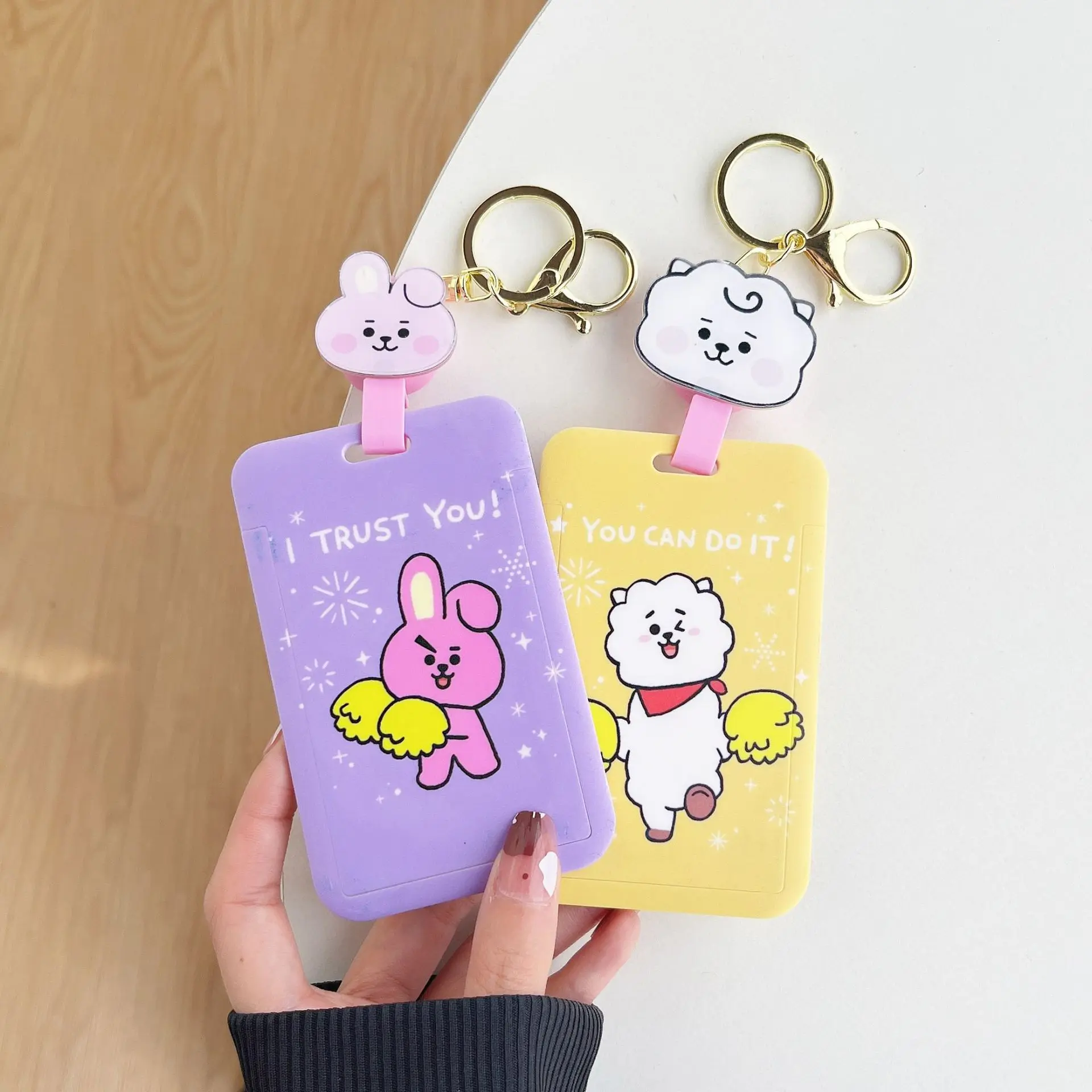 BT21 Card Holder for Campus Card Protection, Transportation Storage, Cute Puppy, Work Card, Backpack Pendant, LINE FRIENDS view 5