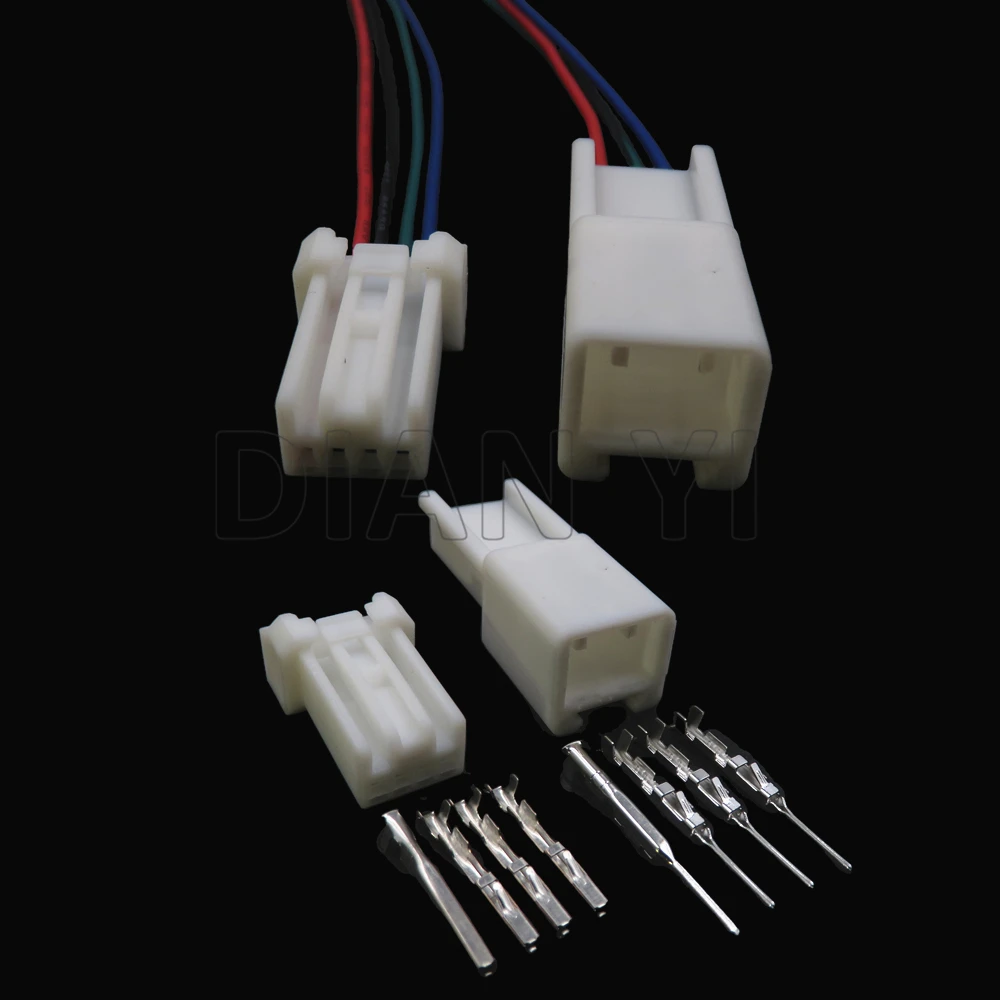 1 Set 4 Way Starter Auto Wiring Terminal Connector 6098-4944 6098-4978 Automotive Wire Harness Socket with Cables