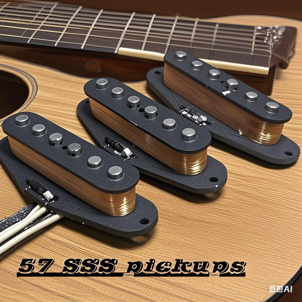 

Retro CS 1957 Handmade Alnico 5 Electric Guitar ST Single Coil Pickup with Ordinary Enamel Fiber Black Base S-Grade Winding