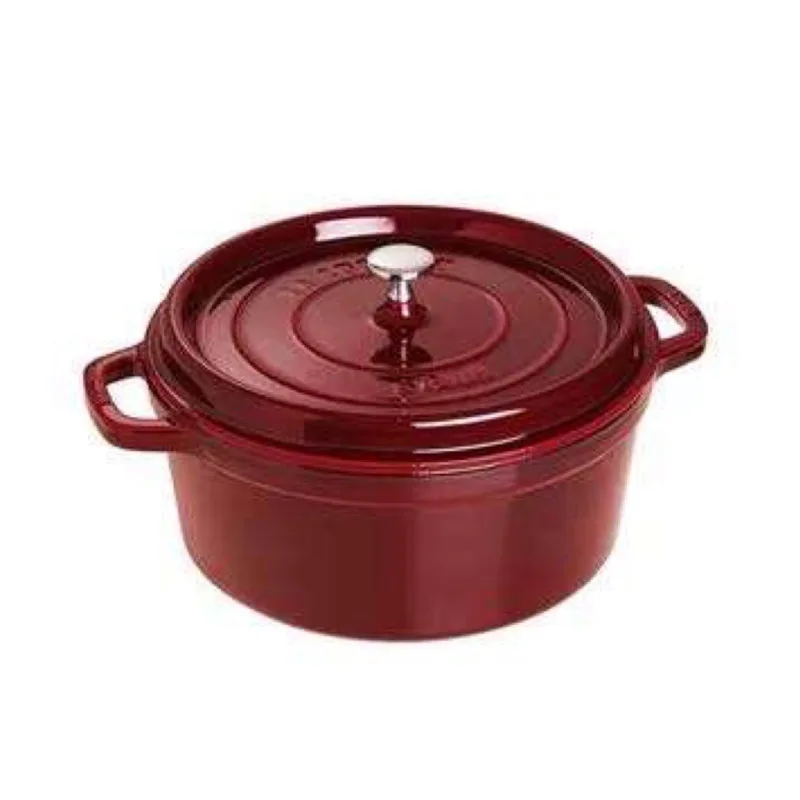 Enamel Cast Iron Pot 24cm Non-stick Cookware For Kitchen Braised Cooking Pot Round Double Ear Stew Pot Household Multifunctional