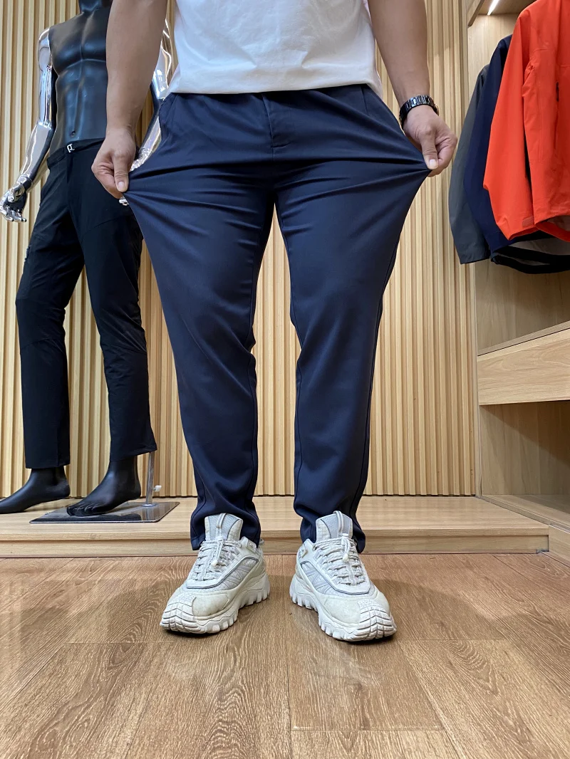 

Высококачественная лиоцелевая ткань против морщин, мужские повседневные брюки прямого кроя, весна-осень, Новое поступление, все цвета