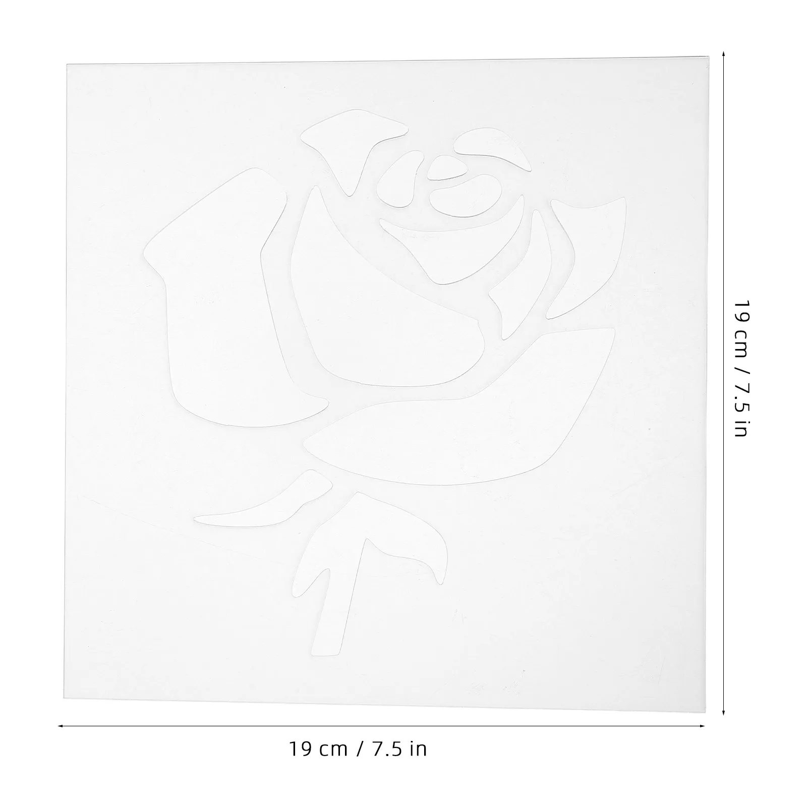 Transparent Rose Router Template Acrylic Woodworking Stencil for DIY Floral Carving Inlay Pattern Cutting Routing Guide