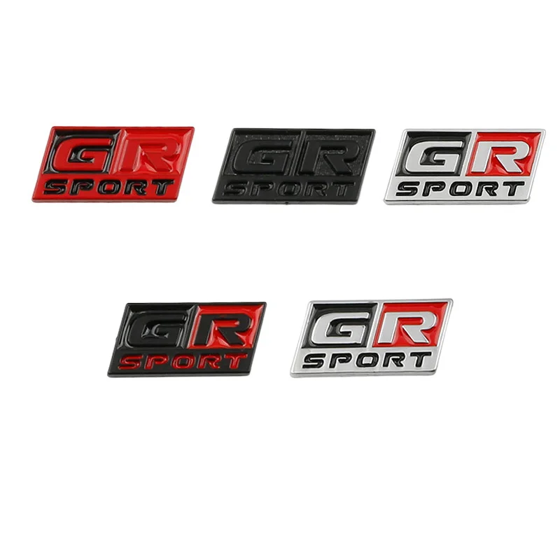 Car 3D Metal GR Sport Logo Steering Wheel Center Panel Badge Emblem Decals Sticker For Toyota 86 Yaris Corolla CHR Prado Prius