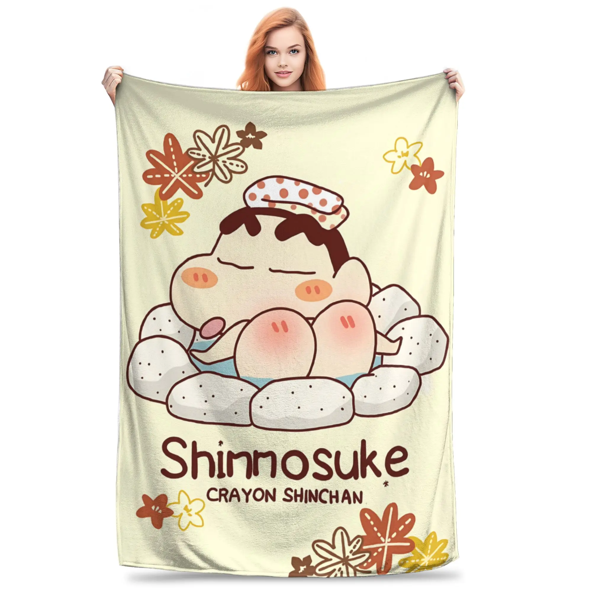 1PC home Cutecore Crayon S Shin chan  Blanket Super Cosy Plush Home Living Room Sofa halloween