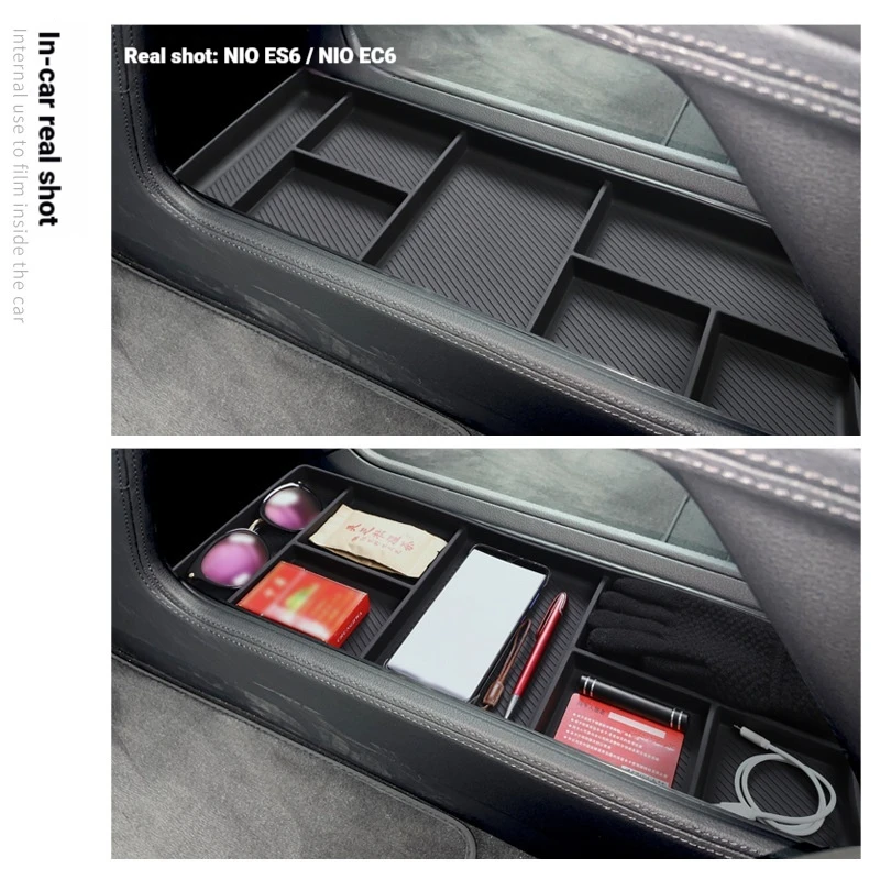 It is suitable for NIO EC6 central control lower storage box anti-slip mat ES6 car modified interior dust mat storage