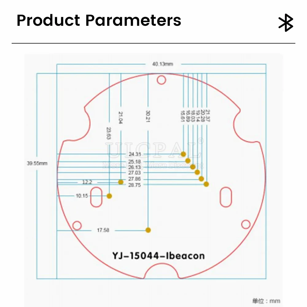 NRF51822 Beacon BLE4.2 4.0 Bluetooth Module Indoor Positioning Waterproof Long Range Programable Tracke for iBeacon with Battery