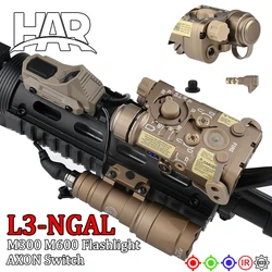 Tactical Airsoft NGAL Red Green Blue Indicator Surefir M300A M600C Hunting Scout Light With Remote Dual Function Switch 20MMRail
