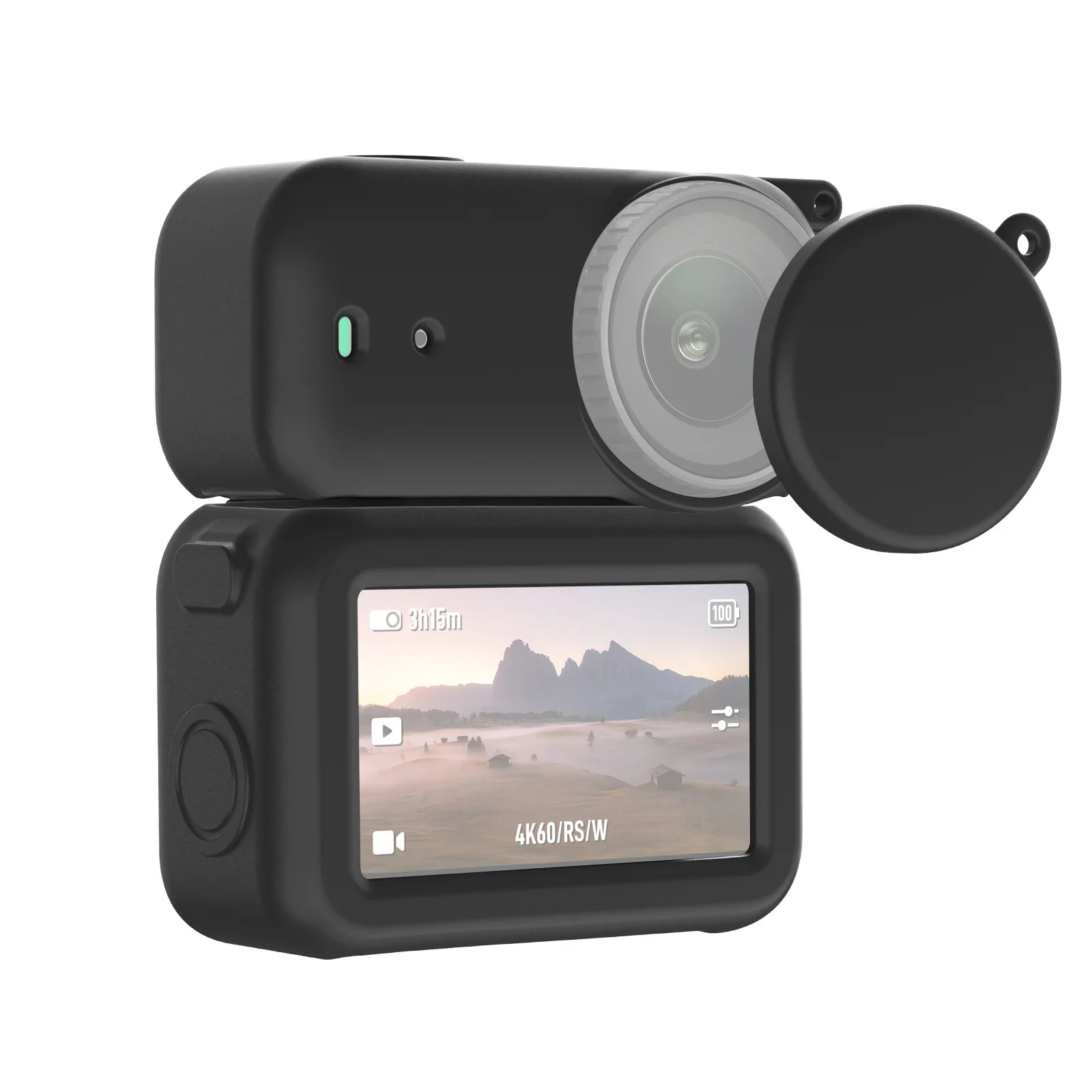 Soft Silicone Protective Case For DJI Osmo Nano Action Camera Cover With Lens Cover Anti-Scratch Shockproof Silicone Skin Cover