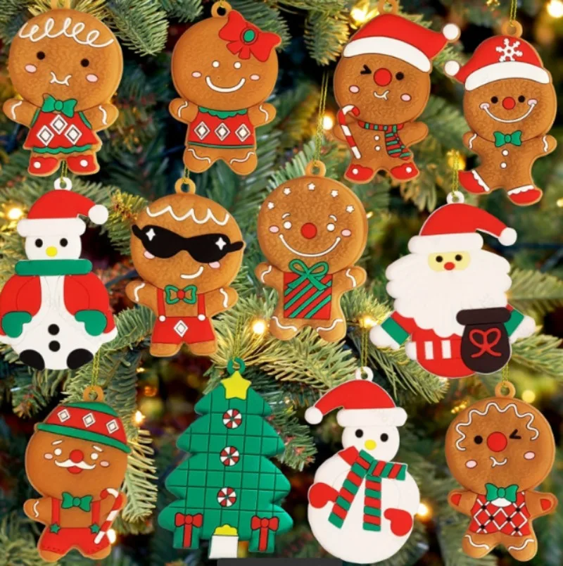 

Cross border hot selling classic Christmas gingerbread man pendant decoration hanging Christmas tree pendant New Multiple styles
