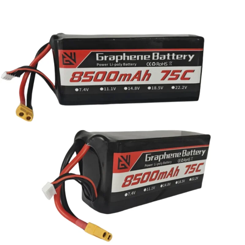 22.2V 8500mah 6S 75C Lithium Battery with XT60 XT30 XT90 T Deans JST Plug for Remote Control Car Drone Model Aircraft