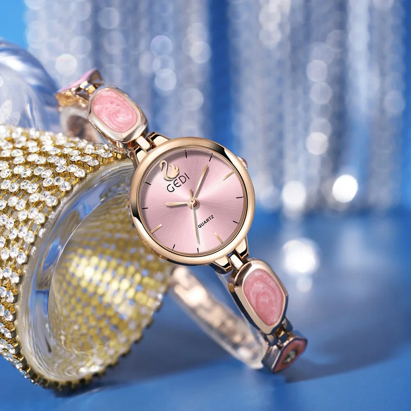 Women's Watch Fashion Stainless Steel Band Analog Quartz Watches for women Jewelry relogio feminino（Without Box）