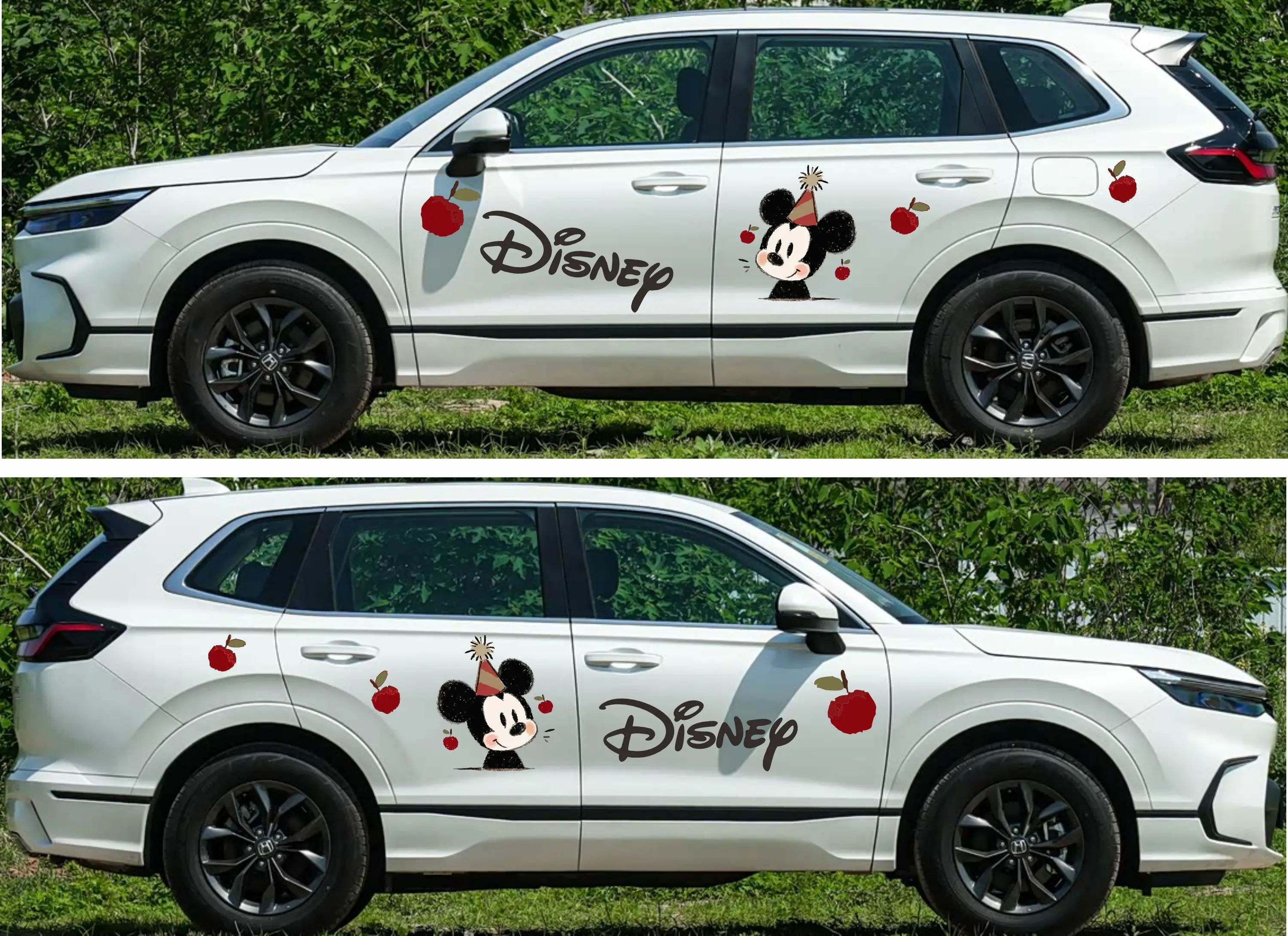 

For Honda Breeze Disney Mickey Mouse Full Car Body Side Sticker Racing Vinyl Decal Full Color Self-adhesive Auto Decor