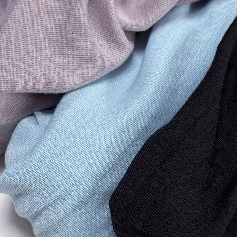 

1Meter Solid Color Thin Cashmere Knit Stretch Shirt with Wool Fabric Inside