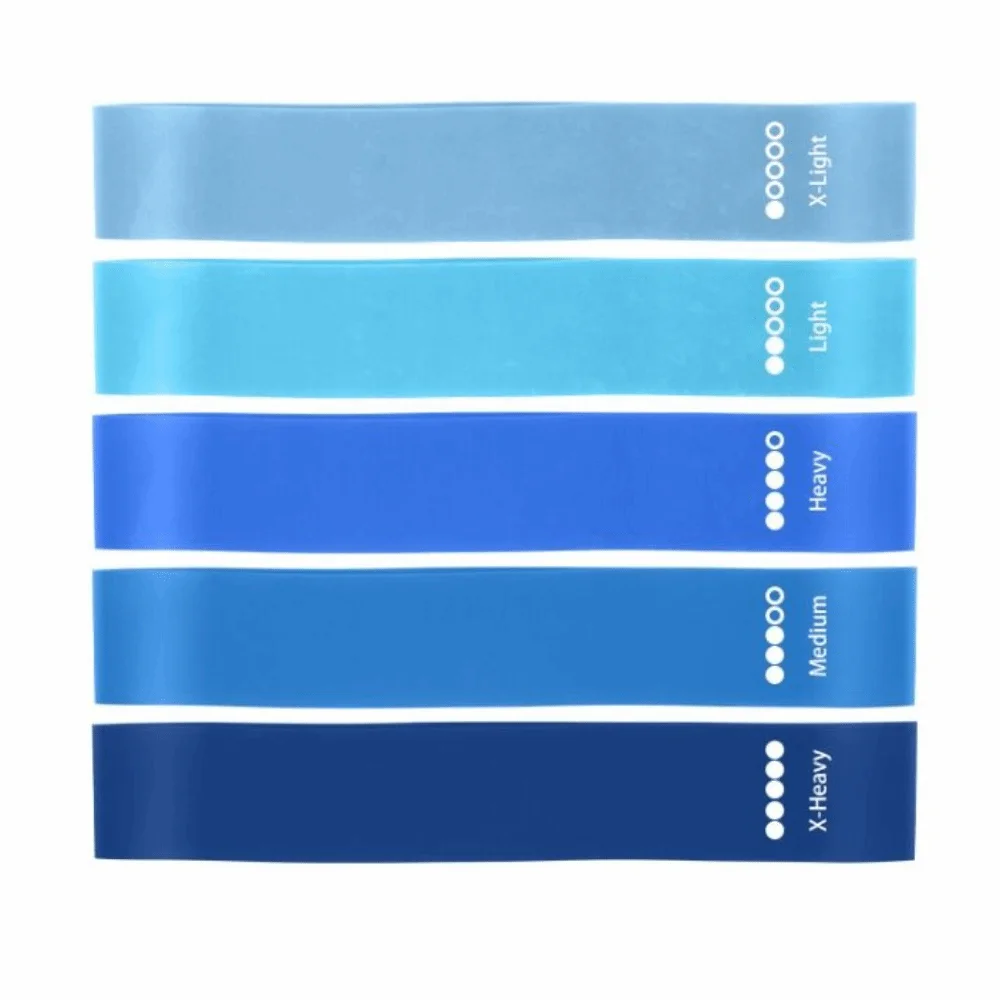 

5 Weight Levels Elastic Exercise Loop Bands Thickened TPE Pilates Flexbands Strength Training Yoga Resistance Bands