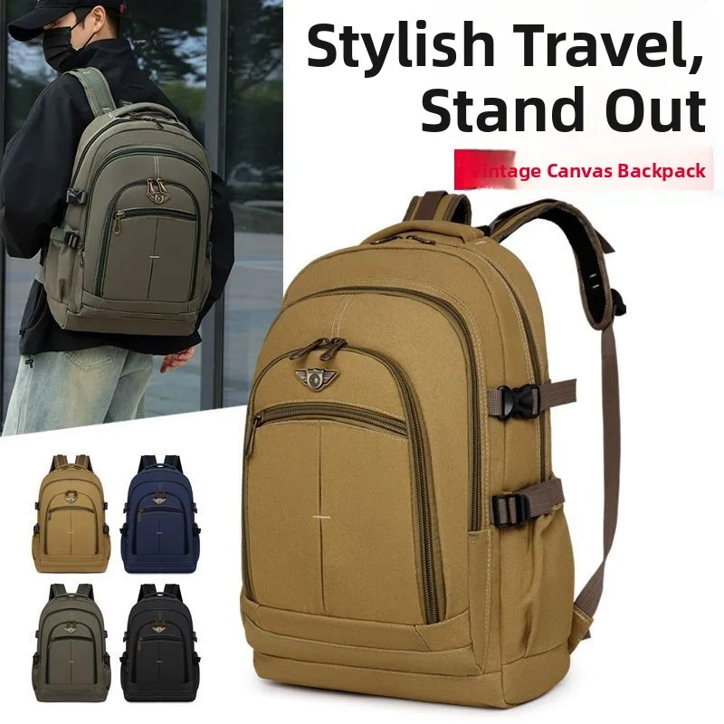 

New Thiened Canvas Multi-layer Outdoor Climbing Bapa Durable Stain-resistant Cuter Bag for Students Large Capaci
