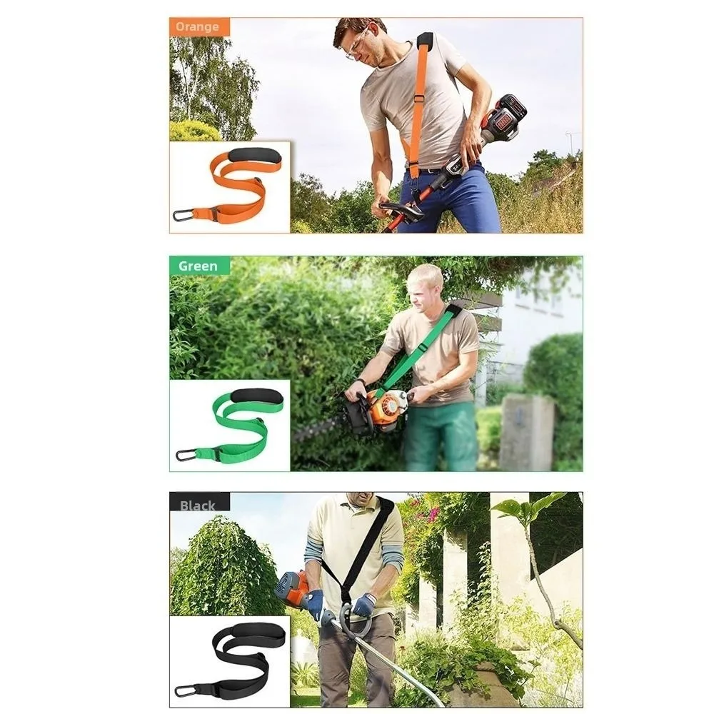 Adjustable Mower Shoulder Strap Durable Nylon Breathable Padded Mesh String Trimmer Harness Ergonomic Weight Distribution
