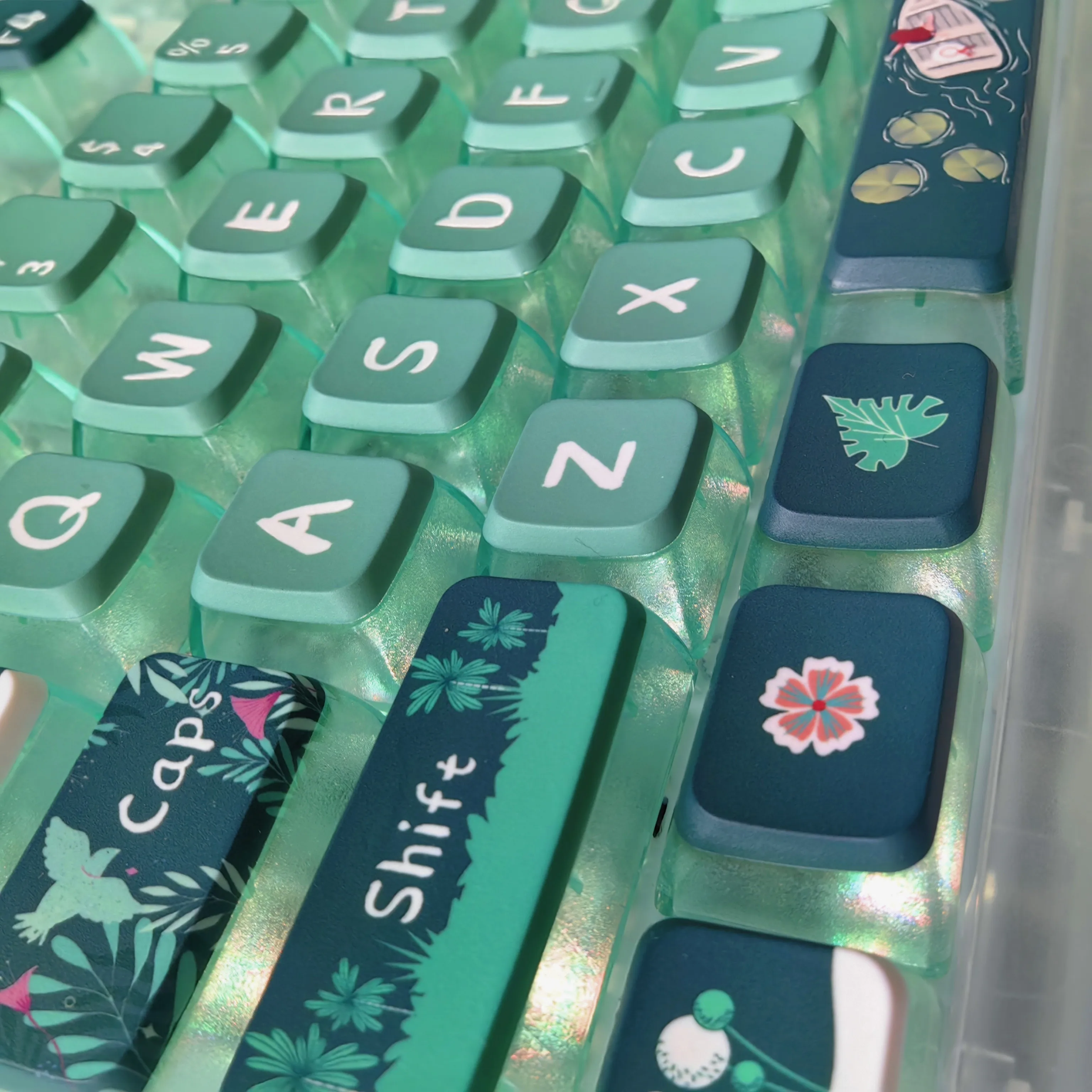 

Transparent Pudding Keycap Cute Cat Keycaps PBT Double Thermal Sublimation 118 Key ASA KSA Key Cap For Mechanical Keyboard