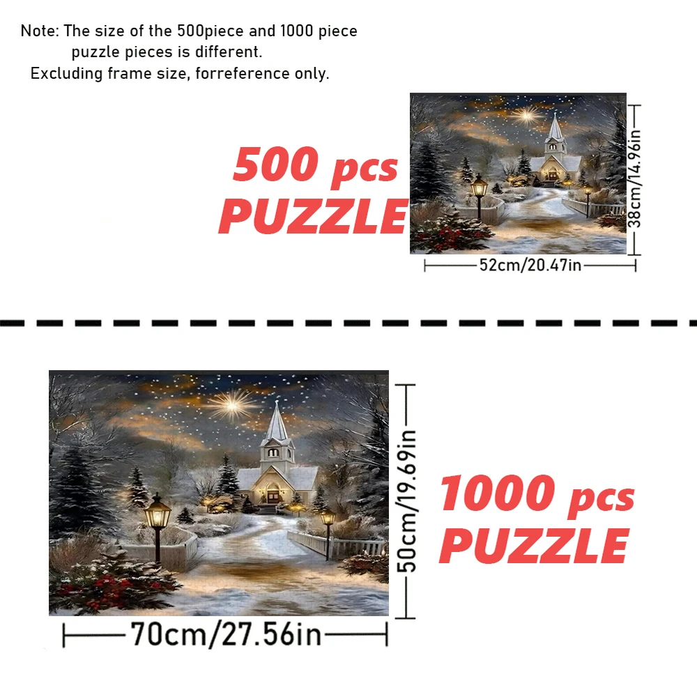 A 500/1000pcs Adult Puzzle Game, High Quality, a Fun Family Game for Stress Relief, Perfect for Birthdays, Christmas, Halloween view 2