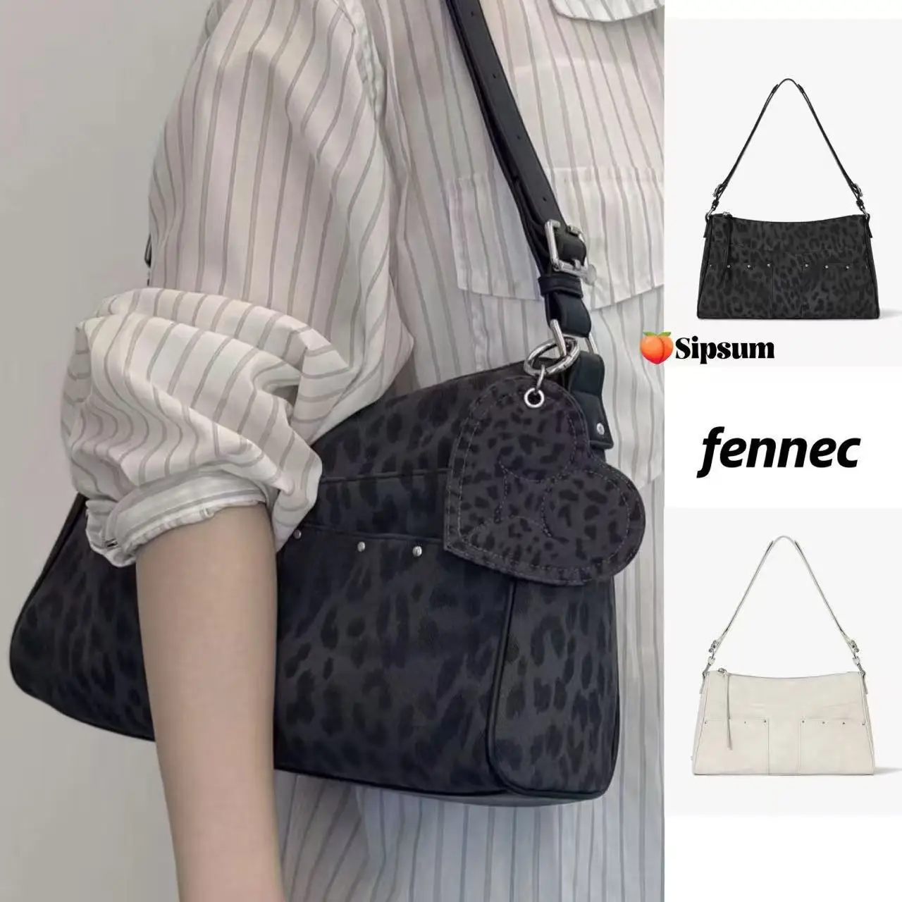 

Fennec Korea Leopard Print Bag Versatile Crossbody Shoulder Bag