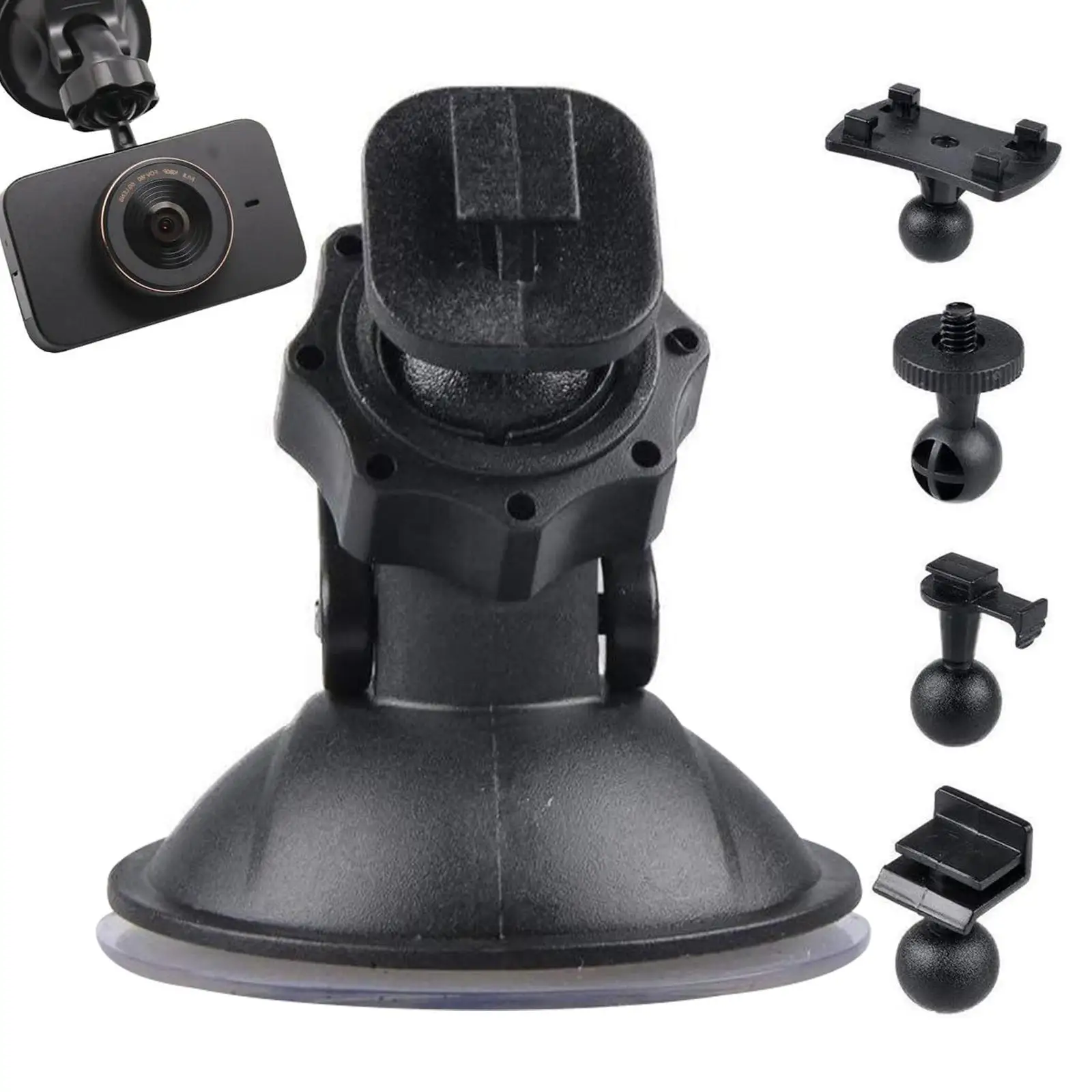 Suporte de Sucção Giratório e Removível para Câmera Veicular - Suporte de Reposição para Câmera de Painel de Carro, RV, SUV, GPS e Navegação no Para-brisa