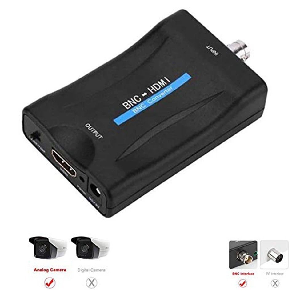 Adattatore convertitore AU49_BNC a HDMI femmina CVBS BNC HDMI coassiale uscita 1080P