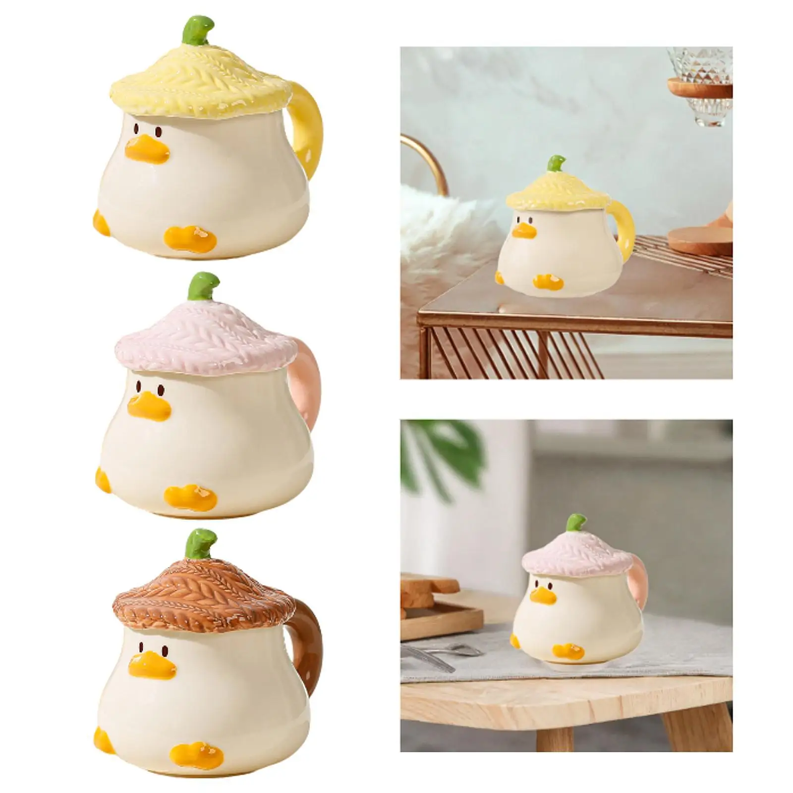 

Ceramic Coffee Mug Large Capacity Novelty Oatmeal Mug for Tea Latte Fruit