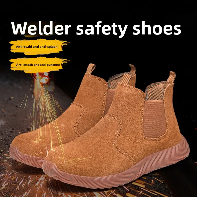 

Labor Protection Shoes Anti Smashing Piercing Lightweight Safety Protection Work Shoes Welding Dust Shoes Construction Shoes