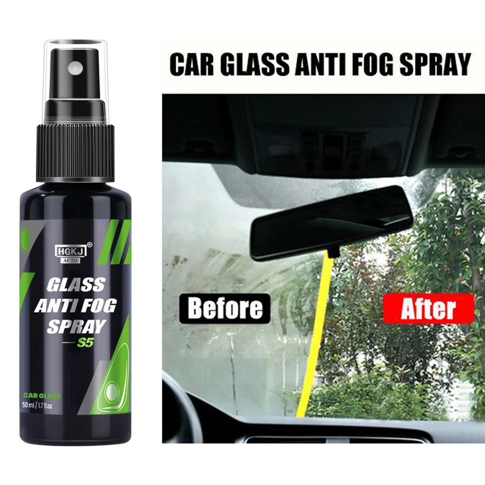 HGKJ S5 For Car Inside Glass Anti Fog Spray Prevents Fogging Clear Vision Water Repellent Spray Anti Rain Coating For Car Glass