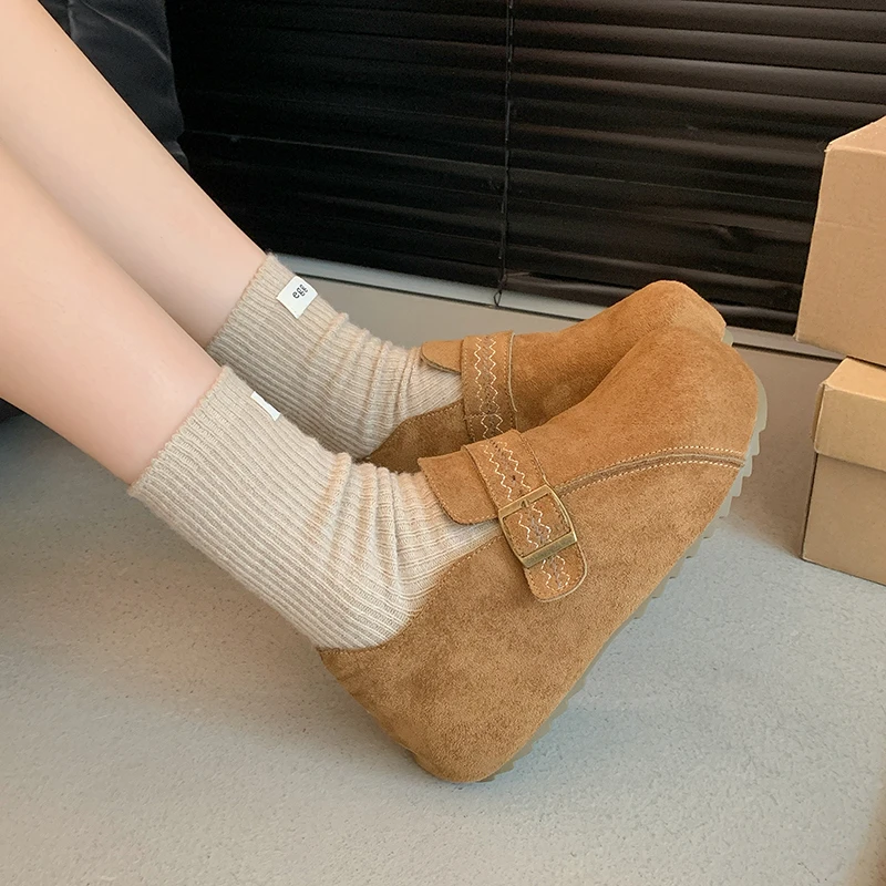 2025 أحذية نسائية ربيع الخريف الموسم وصول جديد تنوعا كعب مسطح جولة تو أحذية مريحة عالية الجودة #5