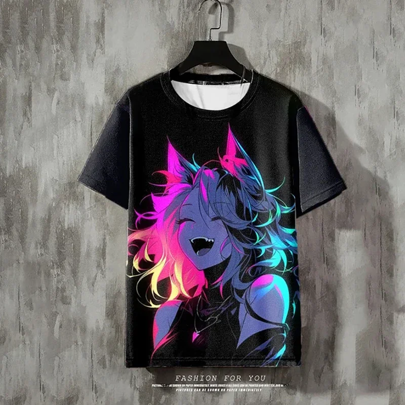 

Summer Men's T Shirt Casual O-neck Short Sleeve Funny Cartoon Print T-Shirts Fashion Streetwear Male Pullover Oversized Clothing