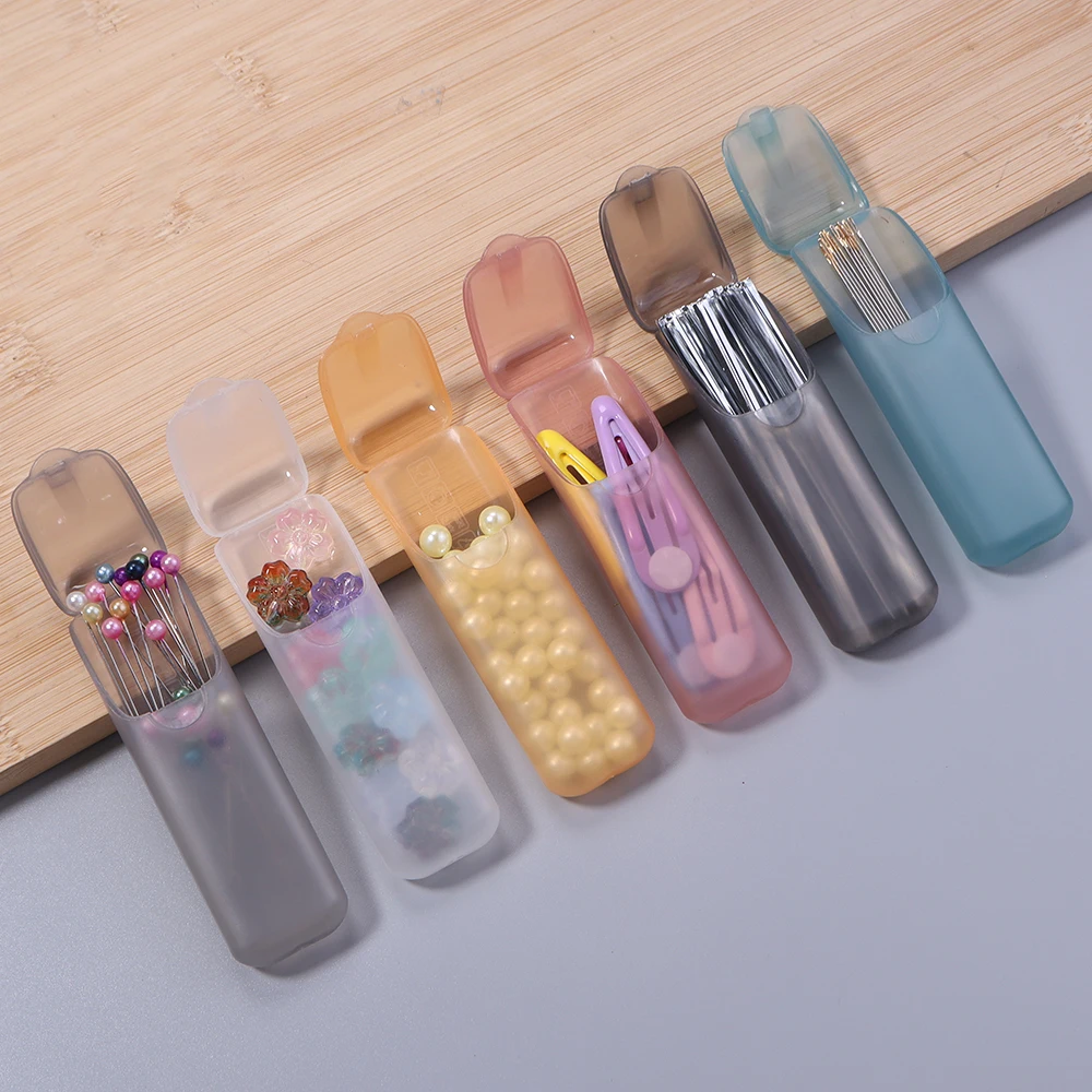 4pcs Mini Portable Storage Boxes Small Parts Organizer Travel Toothpick Dental Floss Pill Jewelry Storage Compartments