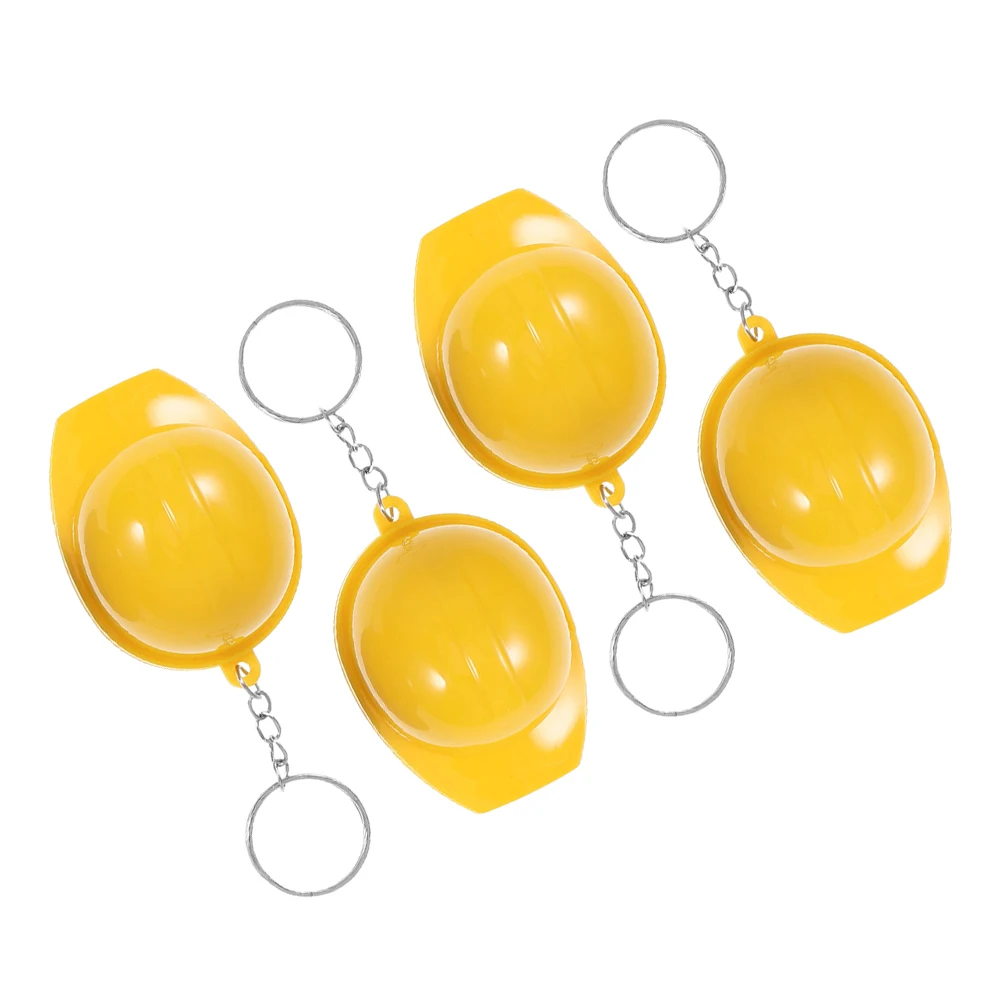 

4Pcs SafetyHatKeychain SmallBottleOpener ConstructionPartyFavors Lightweight BagCharms KeychainsPendant