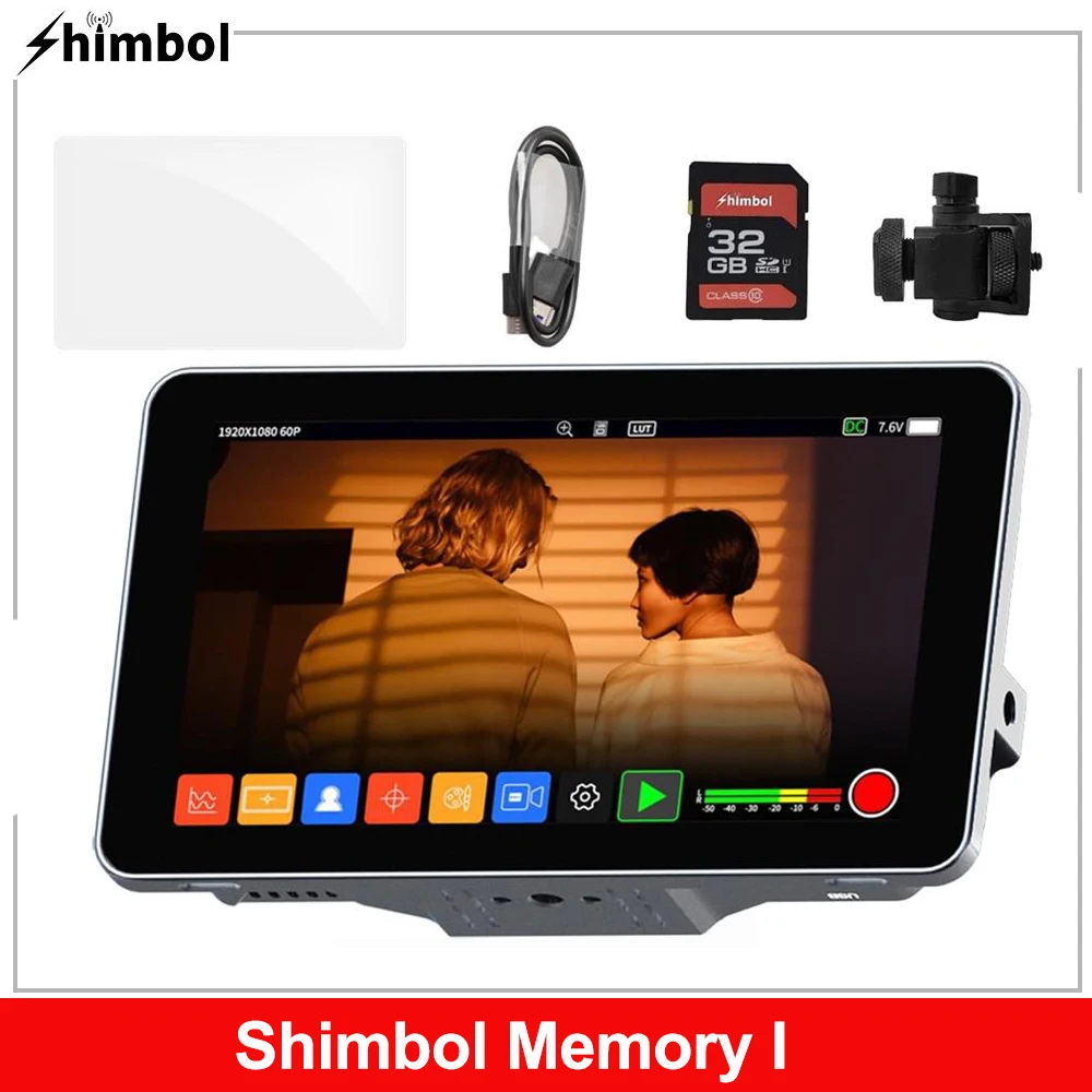 SHIMBOL MEMORY I 5.5 Inch 2000nits 4K HDR Touch Screen 3D LUT Monitor for DSLR Camera / Mp4 Video Recording Monitor