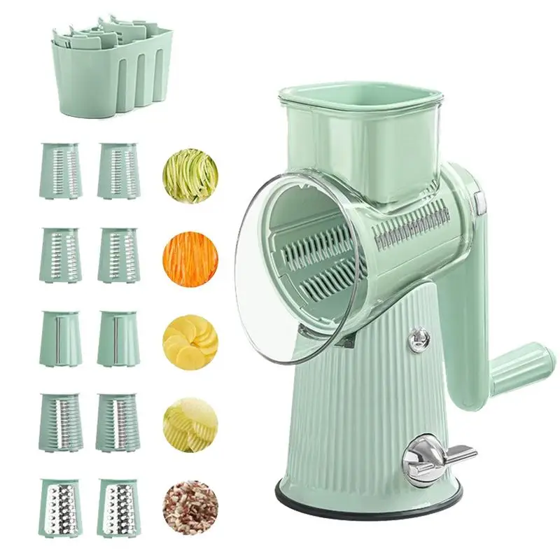 Rotary Cheese Grater Rotary Slicer 5 In 1 Vegetable Slicer Cheese Shredder Cheese Shredder Safe Efficient Kitchen Manual Food