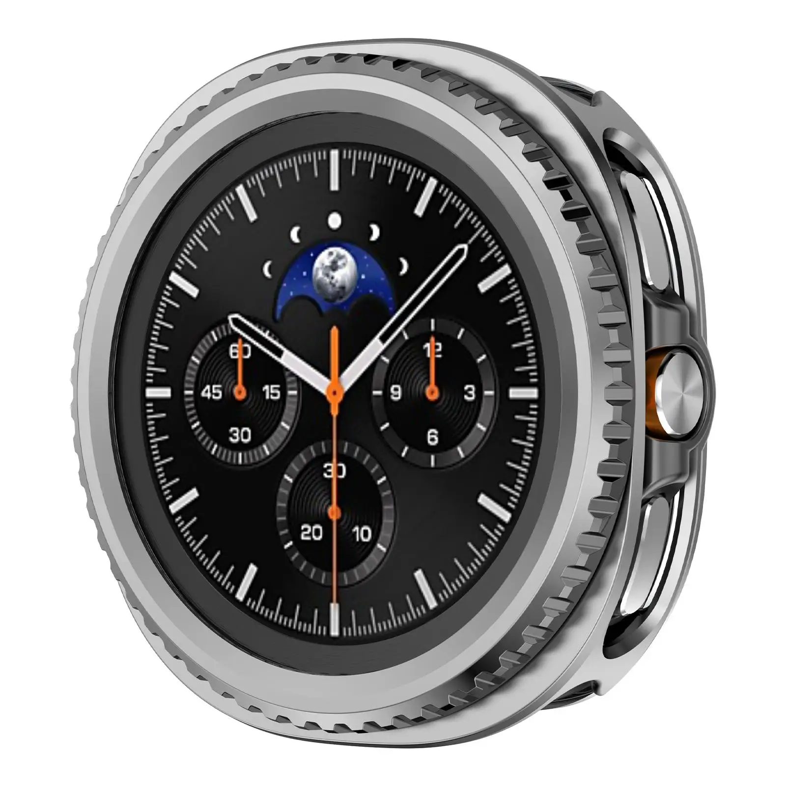For Samsung Galaxy Watch8 Classic 46mm Rotating Metal Frame PC Watch Protective Case(Gray)