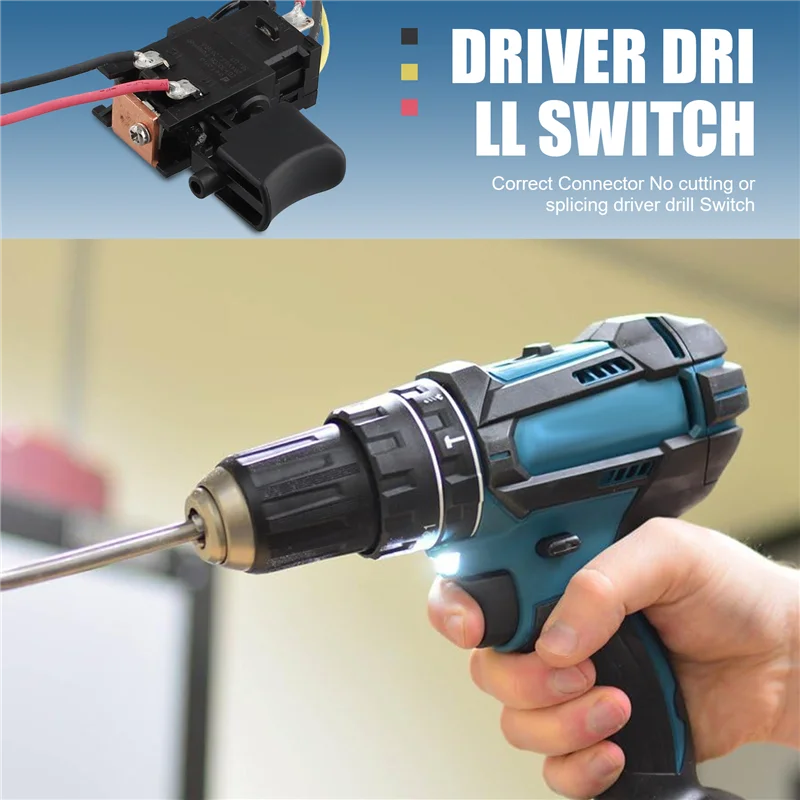 Switch For  HP457D DF457DWE DF457D HP347D DF347D HP457 DF347DWE Cordless Screw Driver Drill