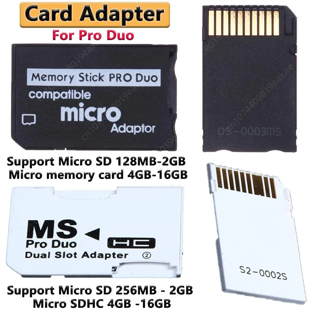 1-3 PCS Mini Memory SD TF To MS Card Memory Stick Card Adapter For PSP Card Single/Dual 2 Slot Adapter For Pro Duo Plug And Play