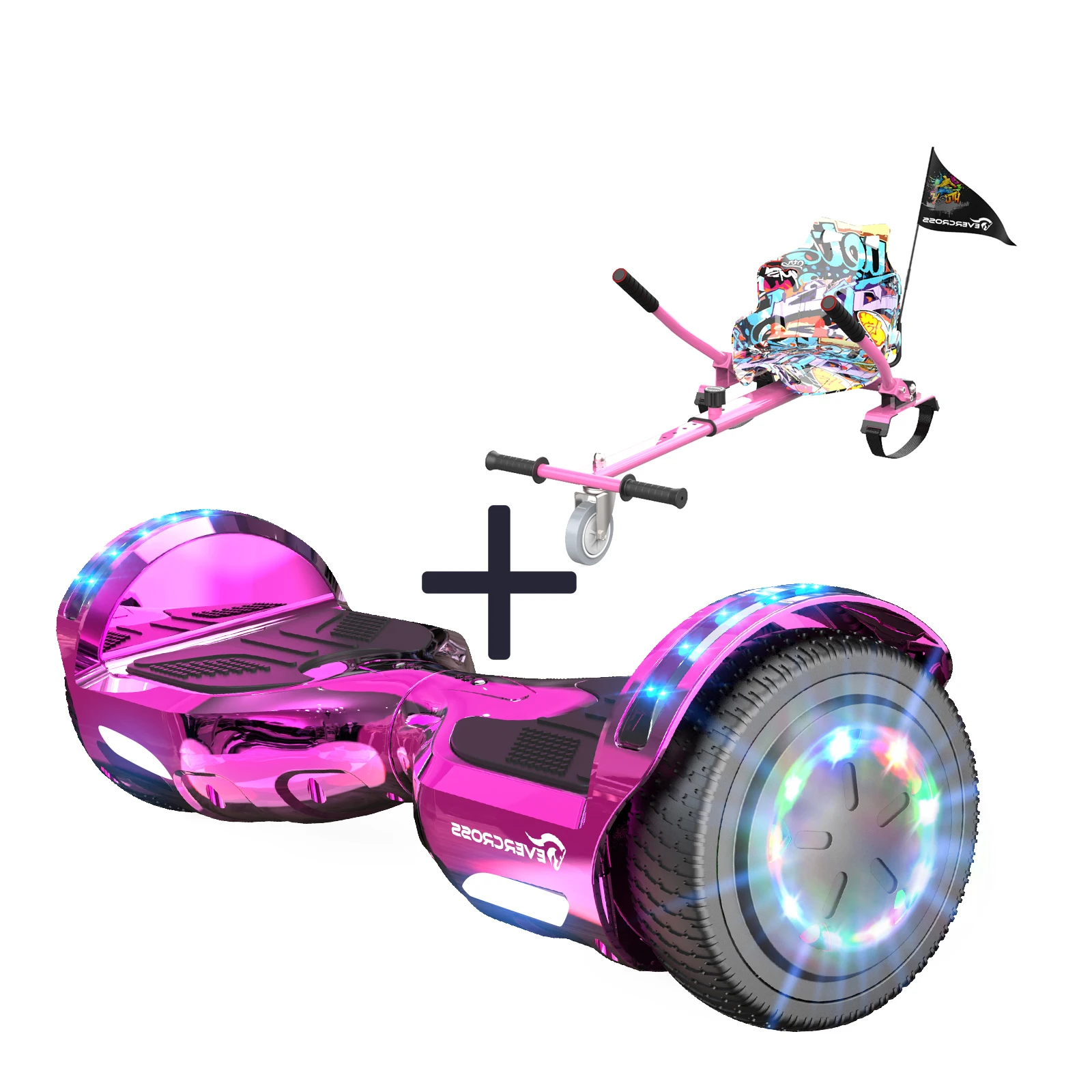 Hoverwith EVERCROSS TECH xp9.6.5 inch, Bluetooth, LED-verlichting, batterij 4Ah, maximale snelheid 15 km/u