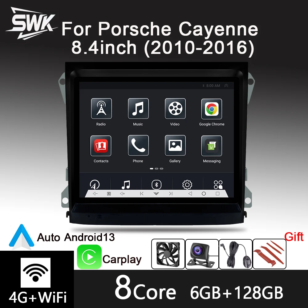 

8.4" Touch Screen Android13 Car Radio GPS For Porsche Cayenne 2010-2016 Wireless Carplay/ Audo Multimedia Player WiFi Stereo BT