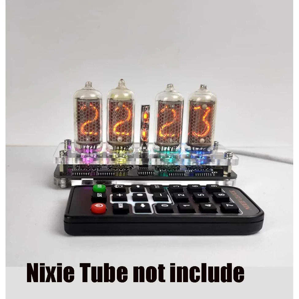 Imagem -05 - Nixie-cabo de Alimentação Usb com Controle Remoto In14 In8 In82 Glow Tube Time Base Tipo-c Display Digital Relógio 4bit
