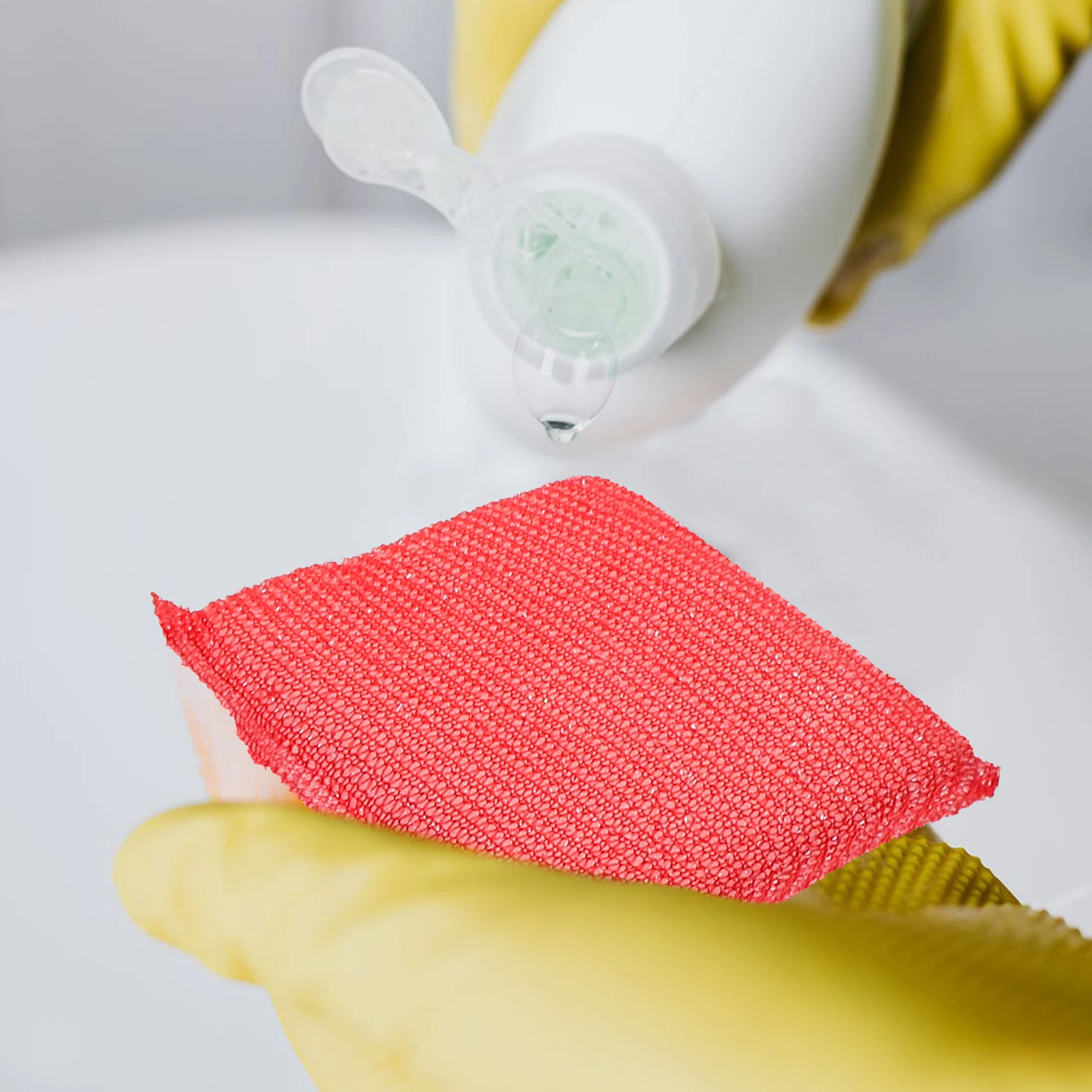 

12Pcs Dishwashing Sponges Kitchen Cleaning Scrubbers Durable Nylon Scrub Pads Scratch-Free Sponge for Washing Dishes and